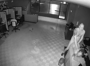 (Security camera) Secratry fucks her boss.